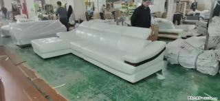 【大厂仿真皮沙发】实木框架，高回弹海绵45密度。全新包装，质量非常好，3.6米右贵妃 - 驻马店28生活网 zmd.28life.com